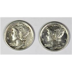 TWO MERCURY DIMES: