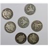 Image 1 : SEVEN BARBER HALF DOLLARS
