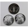 Image 1 : (3) ONE OUNCE SILVER ROUNDS