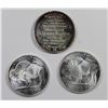 Image 2 : (3) ONE OUNCE SILVER ROUNDS