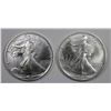 Image 1 : TWO 1991 AMERICAN SILVER EAGLES