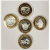 Image 1 : FIVE MISCELLANEOUS SILVER CASINO TOKENS