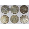 Image 1 : (6) PEACE SILVER DOLLARS