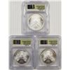 Image 2 : ICG GRADED MS 69 AMERICAN SILVER EAGLES