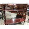Image 1 : GROUP OF 4 ASSTD TABLES (MAGAZINE STAND WITH DRAWER 22" X 11.5" X 24.5/ CURIO STAND 31.5" X 9.25"