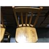 Image 3 : SET OF 2 SOLID WOOD SWIVEL BAR STOOLS  (CHAIR HEIGHT 24" TOTAL HEIGHT 38.5")