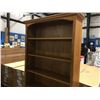 Image 2 : ALL WOODEN OAK FINISH BOOK CASE WITH 5 ADJUSTABLE SHELVES (36" X 72" X 10.25")