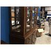 Image 7 : CHINA CABINET & HUTCH 4-DOOR & 3 DRAWERS, BEVELED GLASS, LIGHTED & MATCHING BUFFET