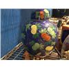 Image 3 : GLASS TERRARIUM WITH DECORATIVE SHELLS/GLASS BEADS & MARBLES, TRAY WITH 3 CANDLES, MULTI-COLORED