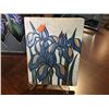 Image 3 : 4 PCE ASSTD DECORATIVE ITEMS MIRRORED PICTURE (BEARDED IRIS) LEADED GLASS VASE/METAL SCULPTURE WITH