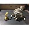 Image 1 : 2 PCE COUNTRY ARTIST FOR THE DISCERNING "THE NATURAL WORLD" RACOON & FIELD MOUSE