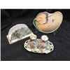Image 1 : GROUP OF DECORATIVE ITEMS INCL: SALT & PEPPER SET/NAPKIN HOLDER ANTIQUE ROSE BY SKYE MCGHIE &