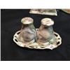 Image 2 : GROUP OF DECORATIVE ITEMS INCL: SALT & PEPPER SET/NAPKIN HOLDER ANTIQUE ROSE BY SKYE MCGHIE &