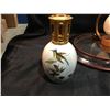 Image 8 : 5-PCE INCL: JEWEL OF NATURE MUSICAL EGG, ROYAL STAFFORDSHIRE PILL BOX, PORCELAIN FAYE LAMP,  S.