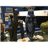 Image 2 : LARGE BLUE & WHITE VASE (APPROX 23") & 2 SIAMESE CAT FIGURINES (APPROX 22" & 14")