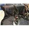 Image 3 : 2 DECORATIVE METAL SCULPTED PIECES - GREY WHALES & DOLPHINS APPROX 13" TALL