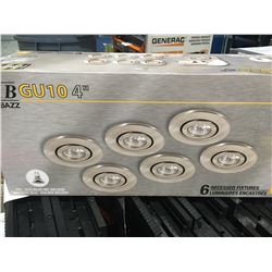 JIB GU10 4" RECESSED POTLIGHTS - BULBS NOT INCLUDED - X 2 PACKS OF 6 - C