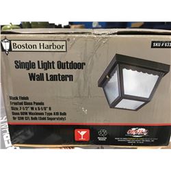 BOSTON HARBOR SINGLE LIGHT OUTDOOR WALL LANTERN X 2
