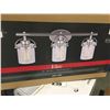 Image 1 : ELIZE 3-LIGHT VANITY LIGHT CHROME, CLEAR GLASS - BULBS NOT INCLUDED - A