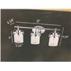 Image 2 : ELIZE 3-LIGHT VANITY LIGHT CHROME, CLEAR GLASS - BULBS NOT INCLUDED - A