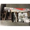 Image 1 : SHELF LOT OF MISC EAVESTROUGH ITEMS INCL: SPLASH BLOCK/WHITE & BROWN CORNER PIECES/FLUORESSCENT