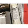 Image 4 : SHELF LOT OF MISC EAVESTROUGH ITEMS INCL: SPLASH BLOCK/WHITE & BROWN CORNER PIECES/FLUORESSCENT