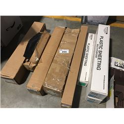 9 PCE LOT -  PLASTIC MULTI-PURPOSE POLY SHEETING - VARIOUS WIDTHS - REFERENCE PICTURES FOR