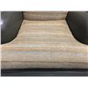 Image 2 : COMFY EASY CHAIR - LEATHER AND FABRIC-NEUTRAL TONE WITH GOLD FLECKS - A