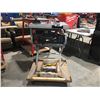 Image 1 : BOSCH PORTABLE TABLE-SAW ON STAND WITH WHEELS & ADDITIONAL MISC BLADES