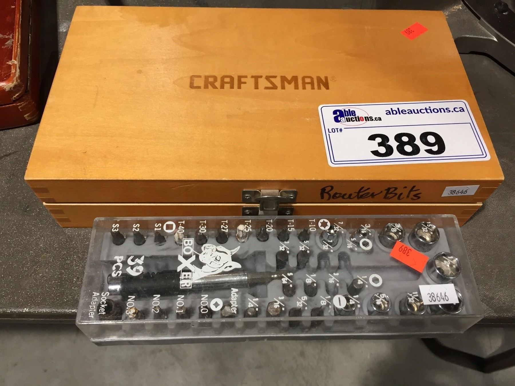Craftsman Router Bit Kit CRAFTSMAN ROUTER BITS & BOXER SOCKET & SCEWDRIVER KIT