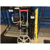 Image 3 : SHELF LOT OF ASSTD CLAMPS/SAW HORSES & FOLDING DOLLY