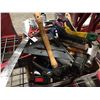 Image 4 : SHELF LOT OF ASSTD TOOLS & 2 STORAGE CONTAINERS OF MISC HARDWARE