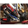 Image 8 : SHELF LOT OF ASSTD TOOLS & 2 STORAGE CONTAINERS OF MISC HARDWARE