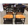 Image 1 : 4 KITCHEN WOOD DINING CHAIRS - GREAT CONDITION