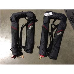 CABELLA SELF-INFLATING LIFE VESTS X 2
