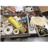 Image 7 : SHELF LOT OF MISC SEWING ACCESSORIES INCL: THREAD/ZIPPERS/BUTTONS/STENCILS/NEEDLE POINT