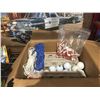 Image 2 : SHELF LOT INCL: NORDIXX WALKING POLES/2 KITES/ROLL OF CORK/WOOD CANDLE HOLDERS/PICTURE/CAMP