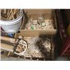 Image 2 : SHELF LOT OF WOODEN DOWLING - MISC SIZES & SHAPES - MINIATURE FURNITURE, MACHETE ETC