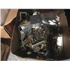 Image 6 : LARGE SHELF LOT OF ASSTD ANTIQUE KNOBS & HANDLES/EXIT SIGN COVERS/HUNDREDS OF CLOCK REPAIR PARTS