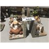 Image 1 : 2 SETS OF BOOK-ENDS - FROG & COW