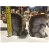 Image 2 : THUNDER-EGG BOOK ENDS BROWN TONE