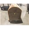 Image 4 : HAND-MADE WOODEN TRUNK 22" X 16" X 21"