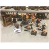 Image 1 : GROUP OF ASSTED FIGURINES ROOSTERS/PIGS/DOGS/TURKEYS & HEDGEHOGS