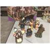 Image 1 : NATIVITY SCENE WITH BOX OF DECORATIVE XMAS ITEMS