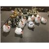 Image 1 : GROUP OF MISC FIGURINES - COWS/CATS & CHICKENS