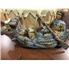 Image 2 : GROUP OF NATIVE AMERICAN FIGURINES & LEATHER DRUM - 9 PCE