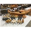 Image 1 : HAND-MADE WOODEN ARK WITH ANIMALS APPROX 30" 16"