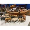 Image 2 : HAND-MADE WOODEN ARK WITH ANIMALS APPROX 30" 16"