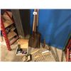 Image 1 : GROUP OF ANTIQUE TOOLS, ANTIQUE CHALK LINE DRAWING HOLDERS & ERASERS & CHALK