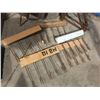 Image 2 : GROUP OF ANTIQUE TOOLS, ANTIQUE CHALK LINE DRAWING HOLDERS & ERASERS & CHALK